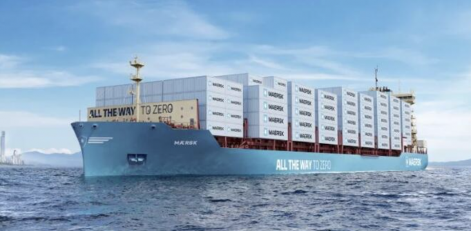 The world's first methanol-powered container ship will usher in its maiden voyage